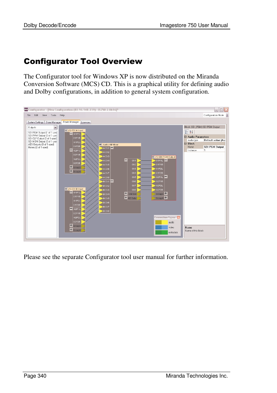 Configurator tool overview | Grass Valley Imagestore 750 v.2.0.1 User Manual | Page 340 / 421