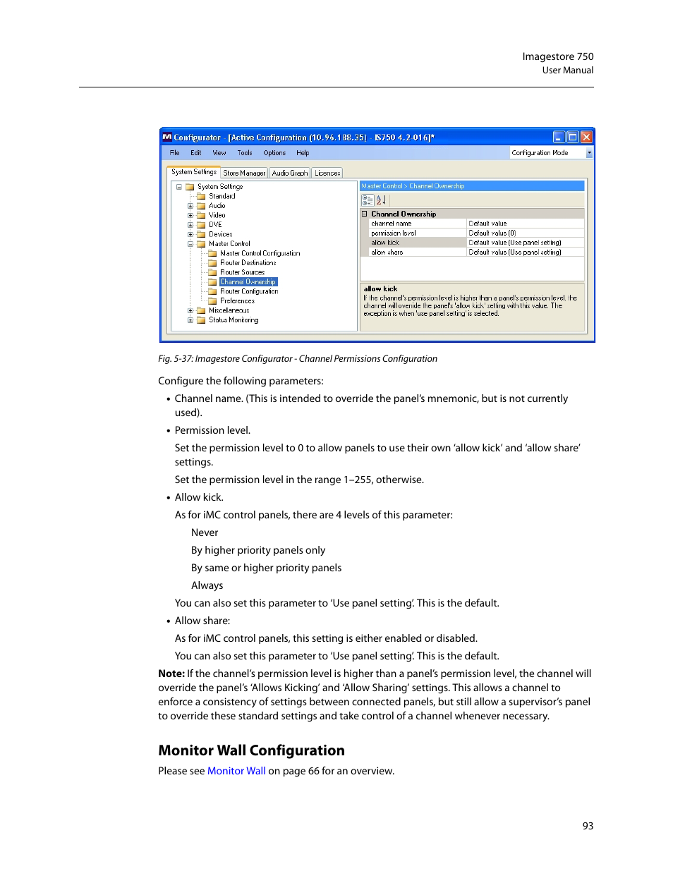 Monitor wall configuration | Grass Valley Imagestore 750 v.3.0.1 User Manual | Page 109 / 273