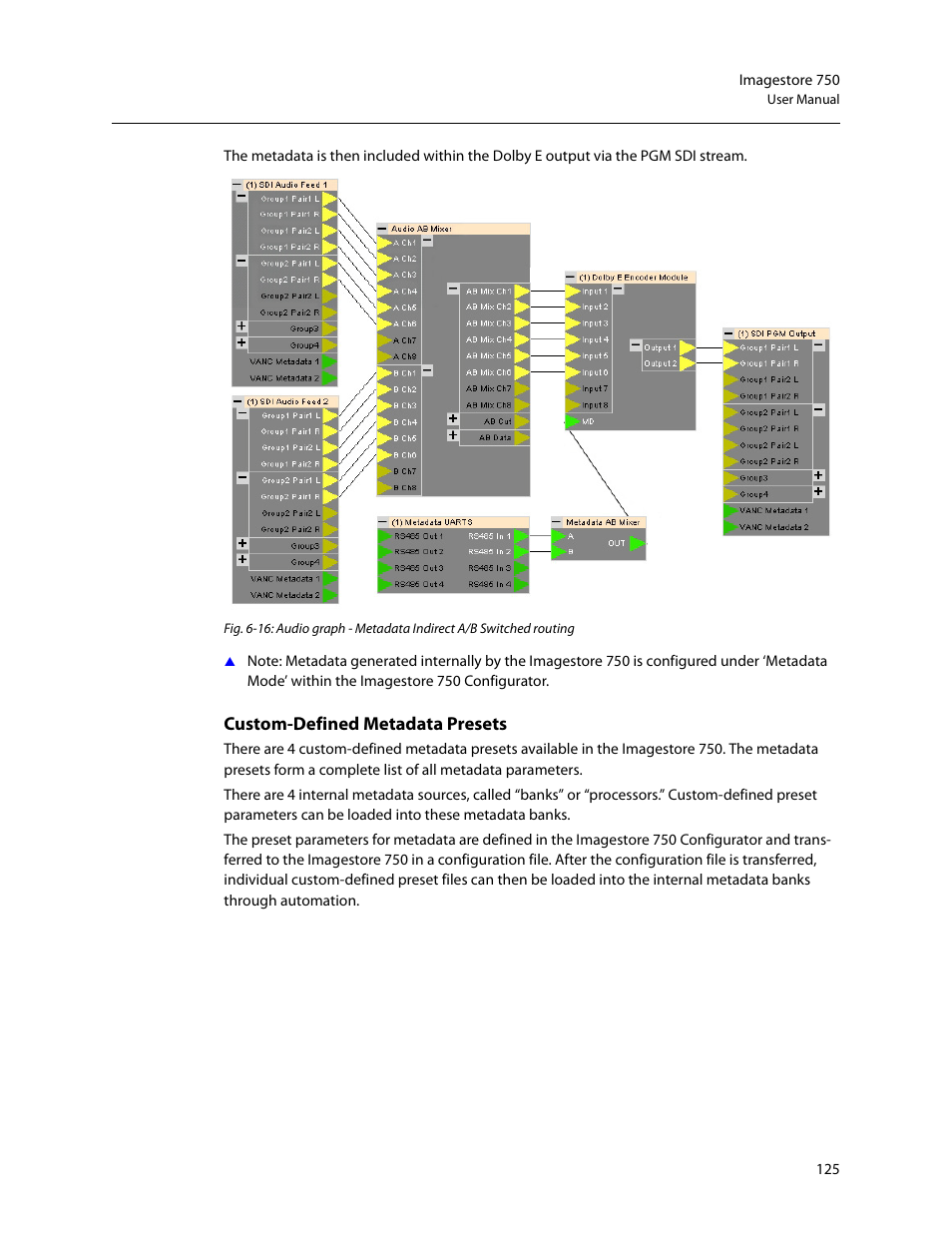 Custom-defined metadata presets | Grass Valley Imagestore 750 v.3.0.1 User Manual | Page 141 / 273