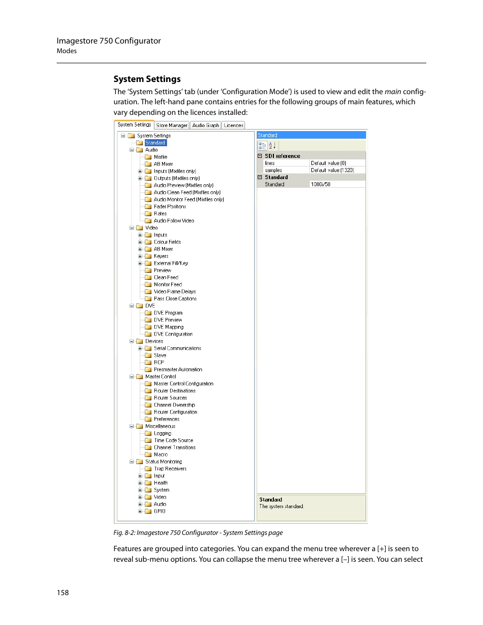 System settings | Grass Valley Imagestore 750 v.3.0.1 User Manual | Page 174 / 273