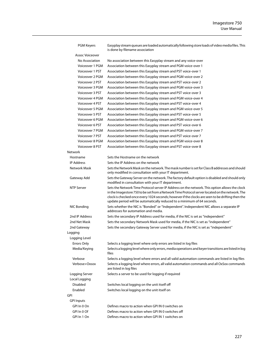 Grass Valley Imagestore 750 v.3.0.1 User Manual | Page 243 / 273