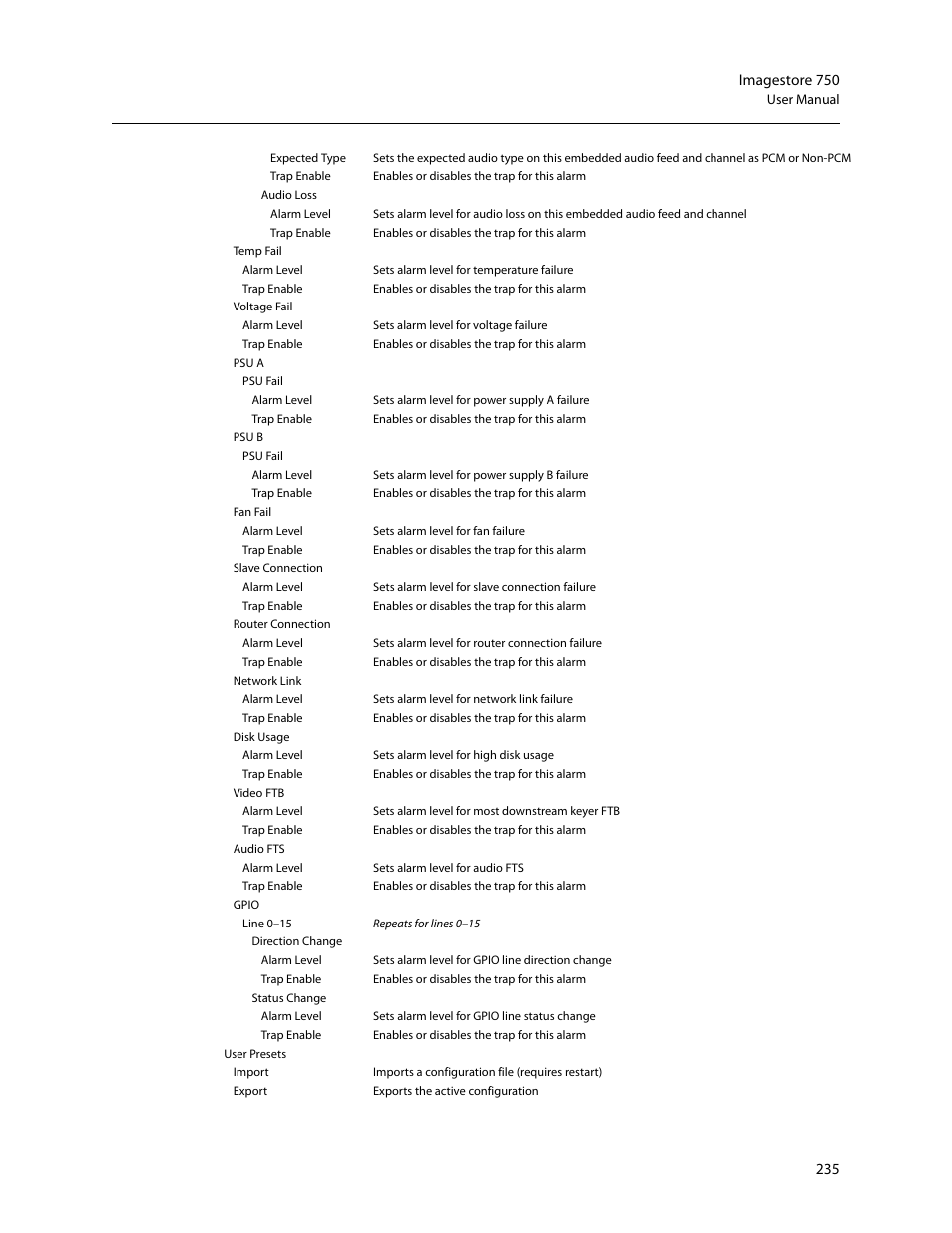 Grass Valley Imagestore 750 v.3.0.1 User Manual | Page 251 / 273