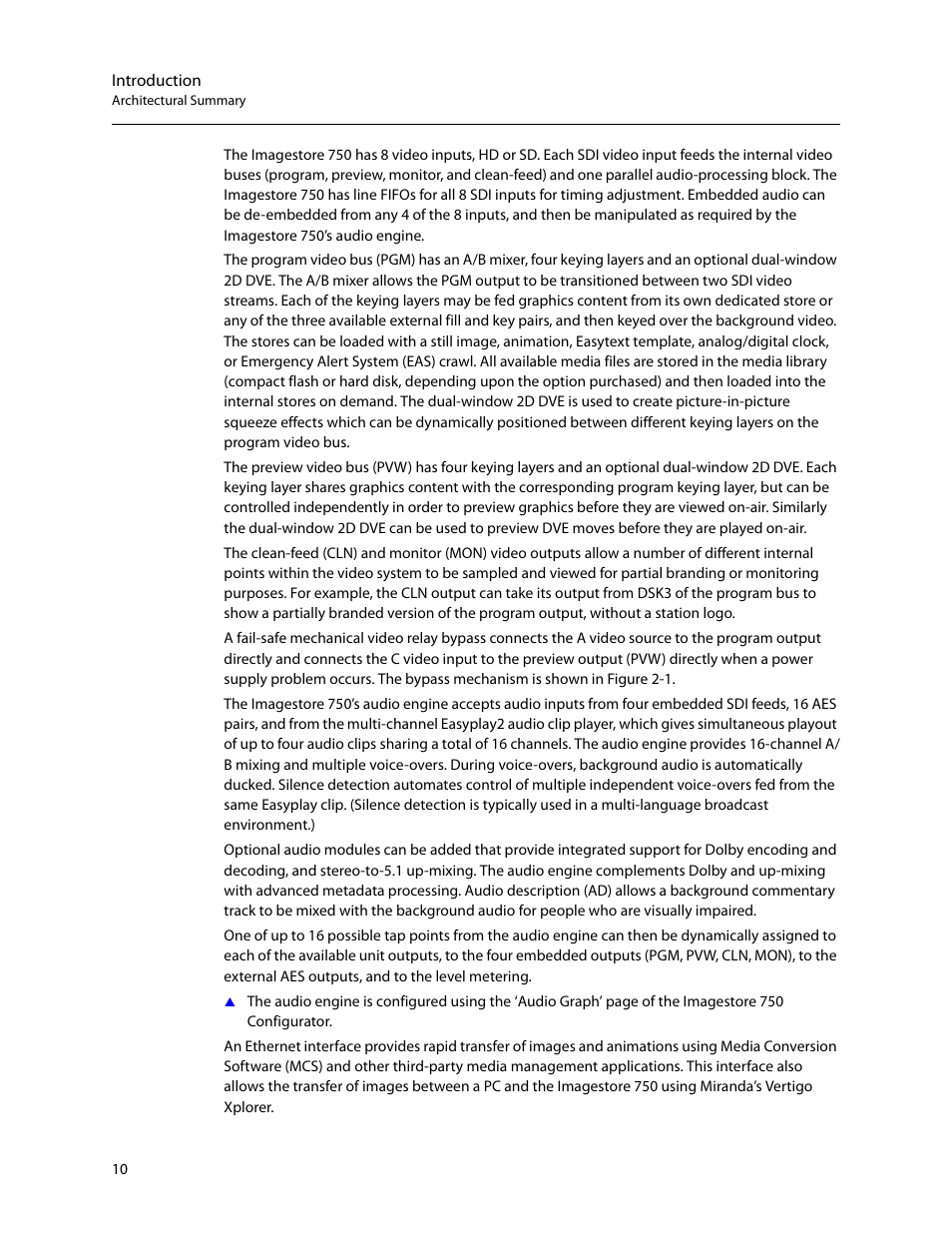 Grass Valley Imagestore 750 v.3.0.1 User Manual | Page 26 / 273