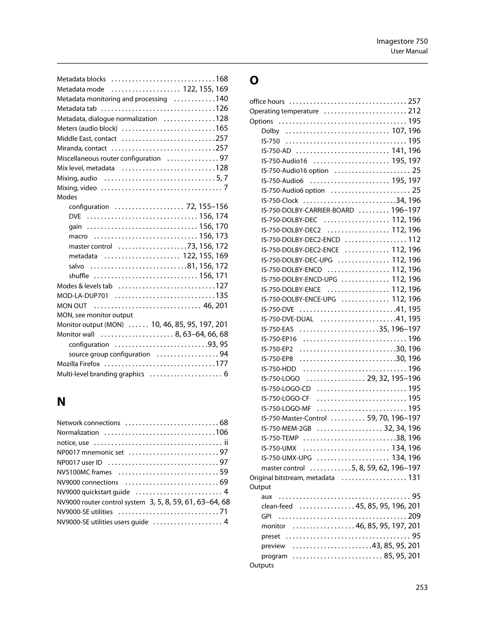 Grass Valley Imagestore 750 v.3.0.1 User Manual | Page 269 / 273