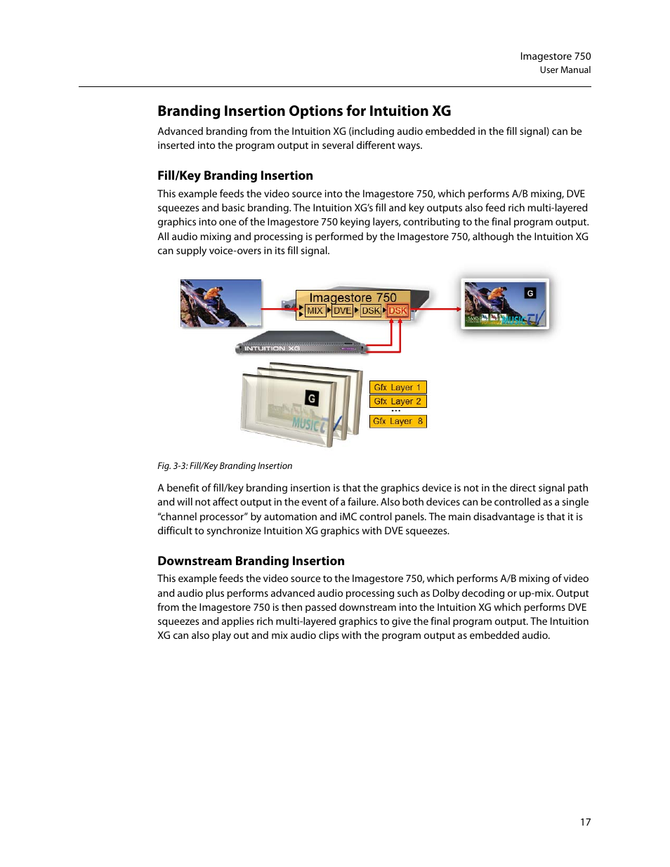 Branding insertion options for intuition xg | Grass Valley Imagestore 750 v.3.0.1 User Manual | Page 33 / 273