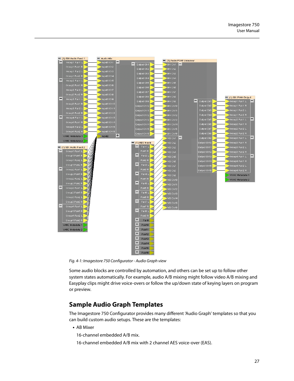 Sample audio graph templates | Grass Valley Imagestore 750 v.3.0.1 User Manual | Page 43 / 273