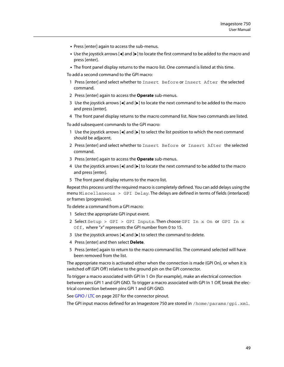 Grass Valley Imagestore 750 v.3.0.1 User Manual | Page 65 / 273