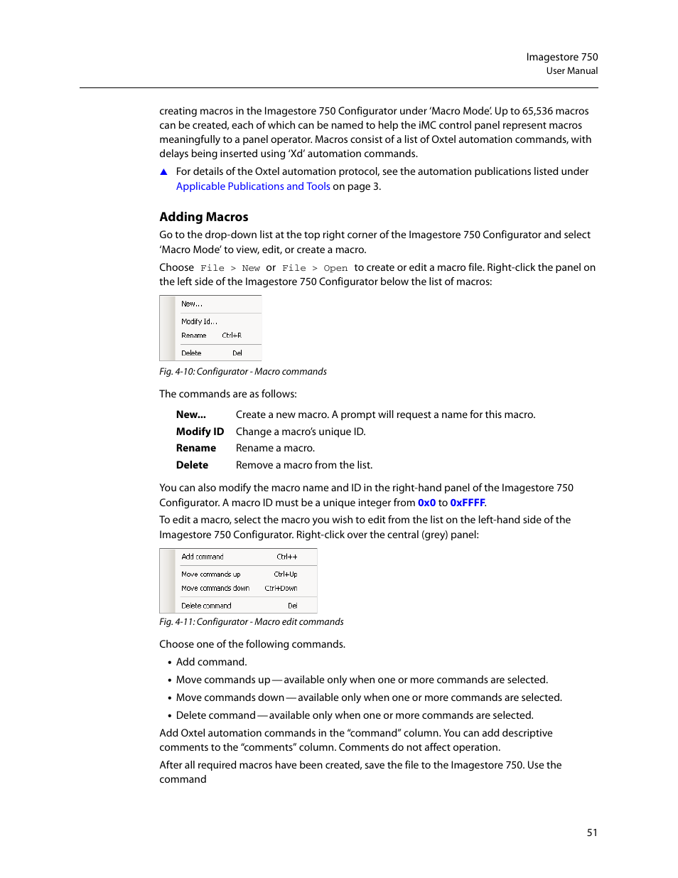 Adding macros | Grass Valley Imagestore 750 v.3.0.1 User Manual | Page 67 / 273