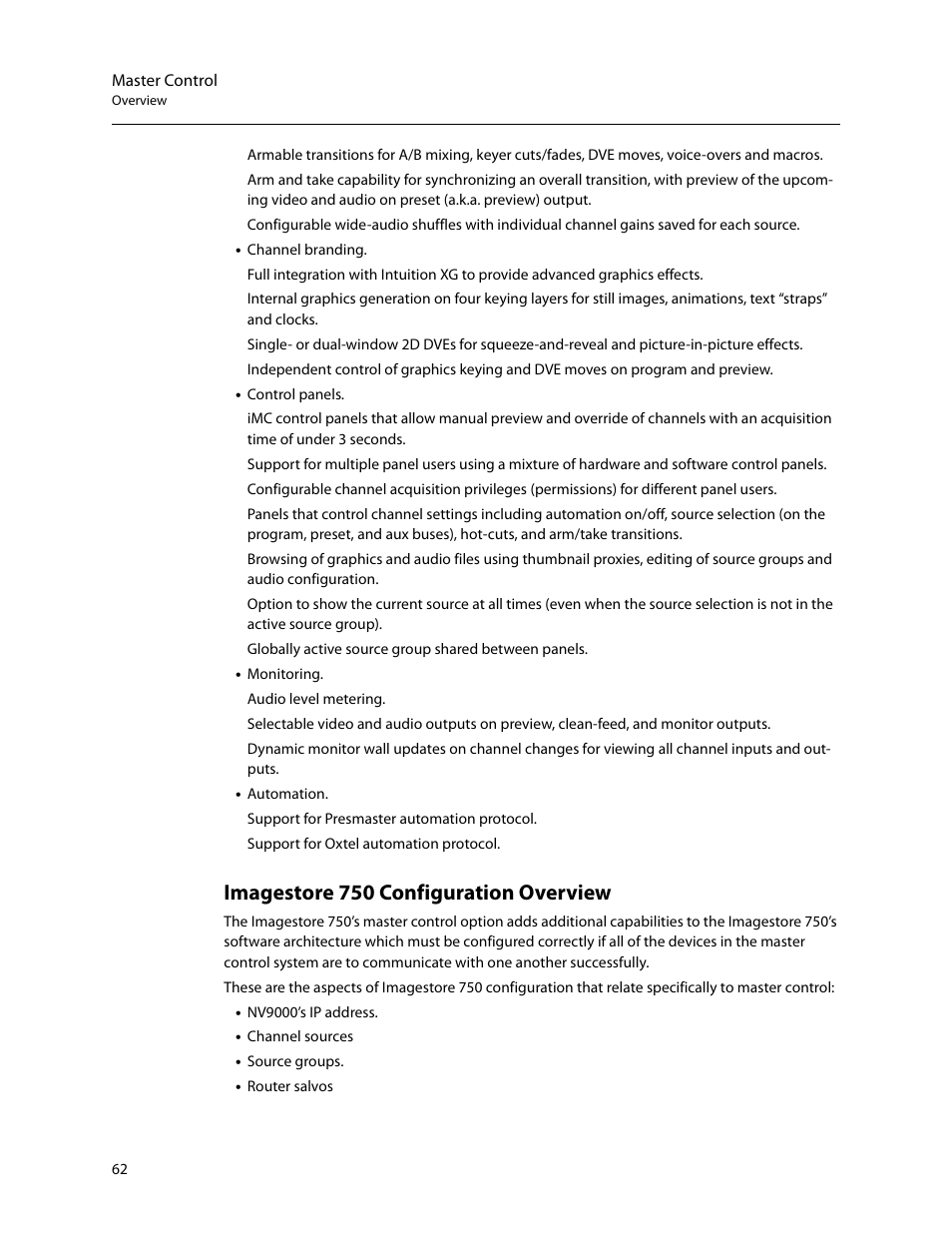Imagestore 750 configuration overview | Grass Valley Imagestore 750 v.3.0.1 User Manual | Page 78 / 273