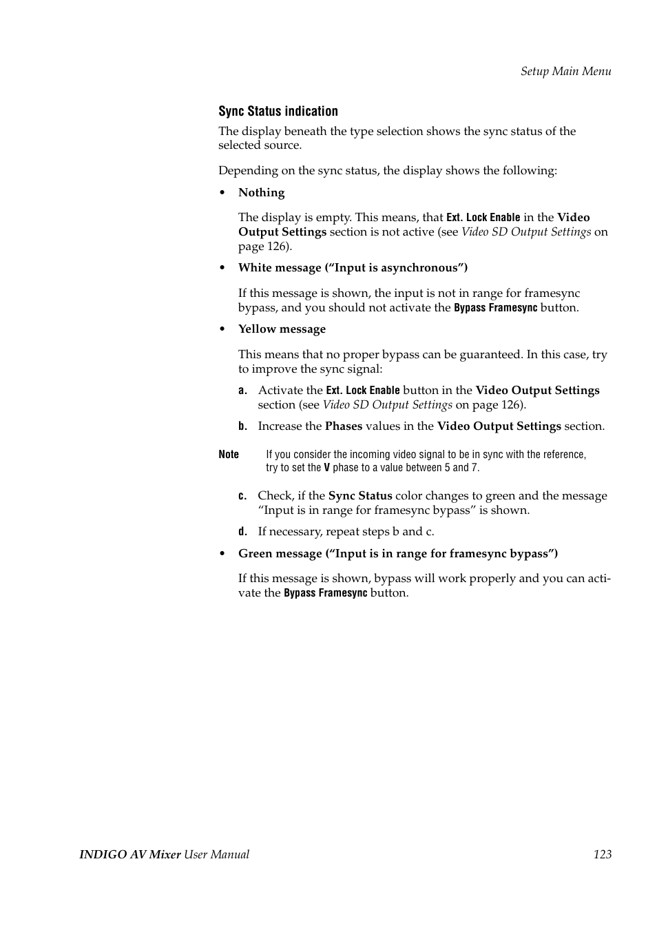 Grass Valley Indigo AV Mixer v.1.2.2 User Manual | Page 123 / 174