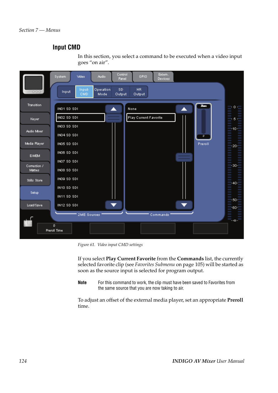 Grass Valley Indigo AV Mixer v.1.2.2 User Manual | Page 124 / 174
