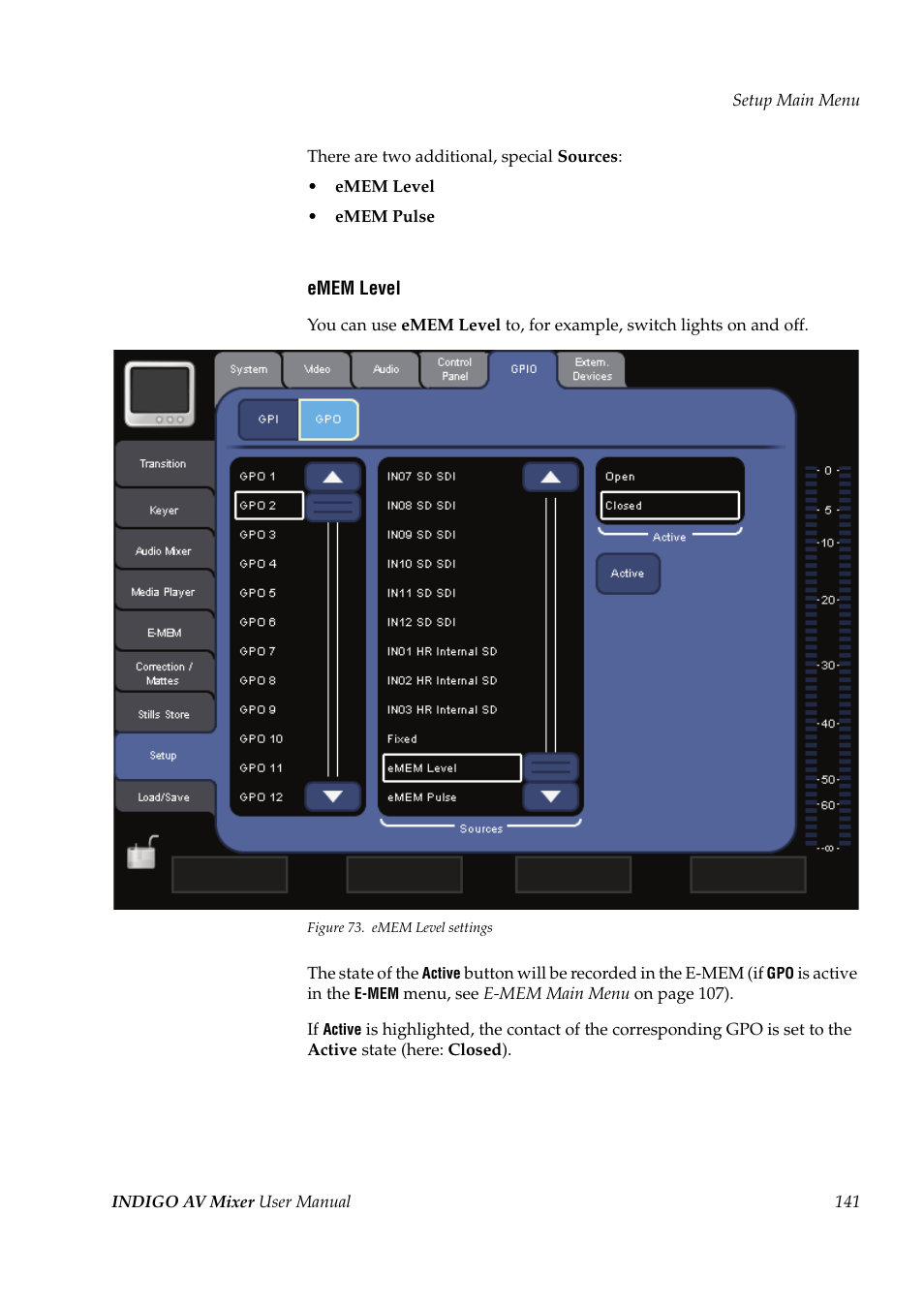 Grass Valley Indigo AV Mixer v.1.2.2 User Manual | Page 141 / 174