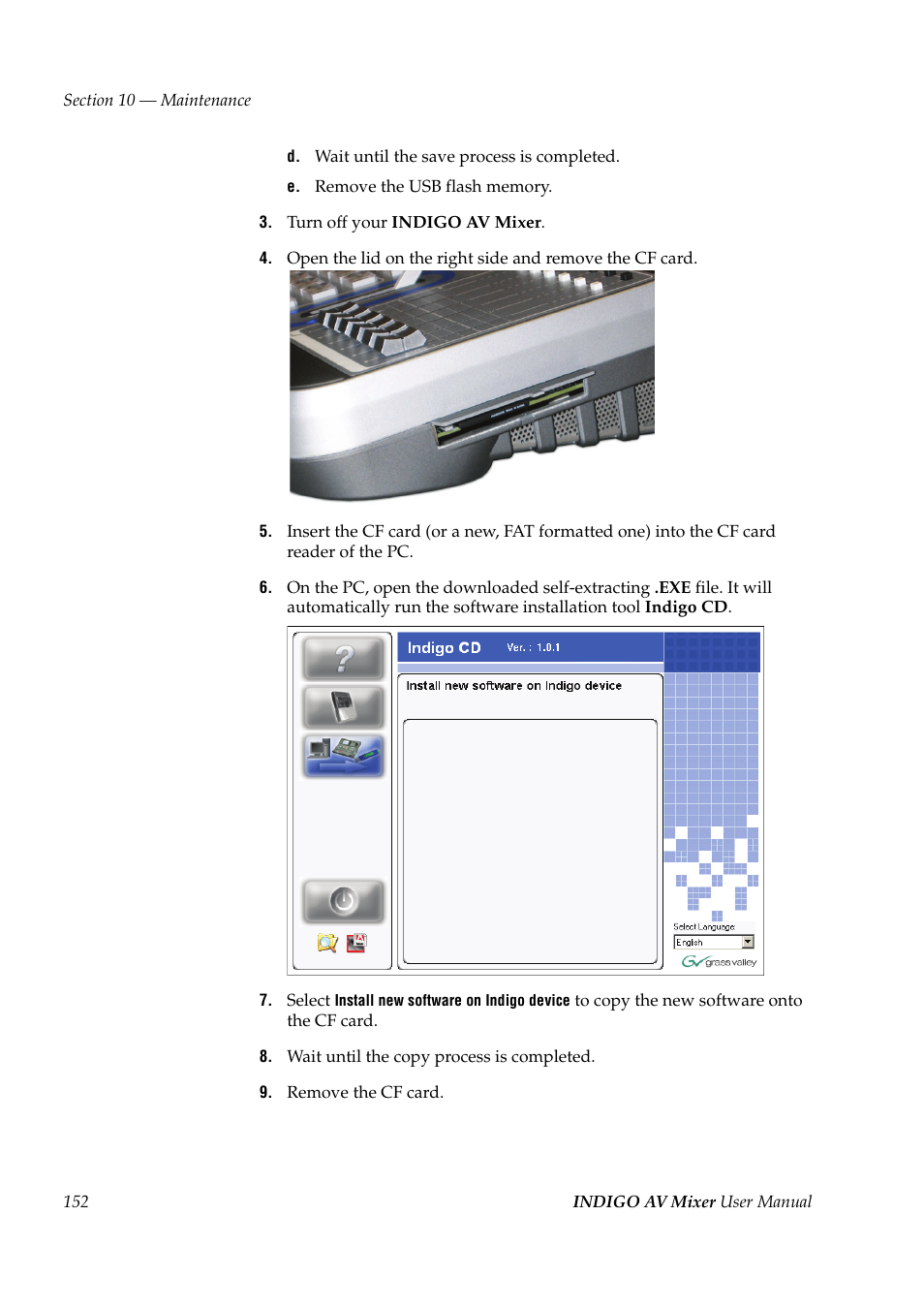 Grass Valley Indigo AV Mixer v.1.2.2 User Manual | Page 152 / 174