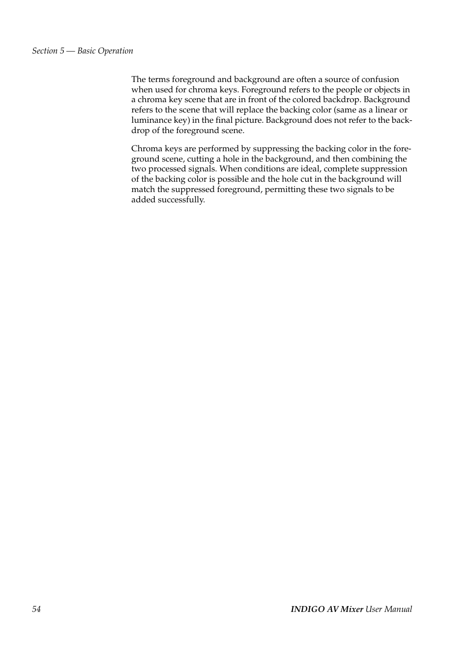 Grass Valley Indigo AV Mixer v.1.2.2 User Manual | Page 54 / 174