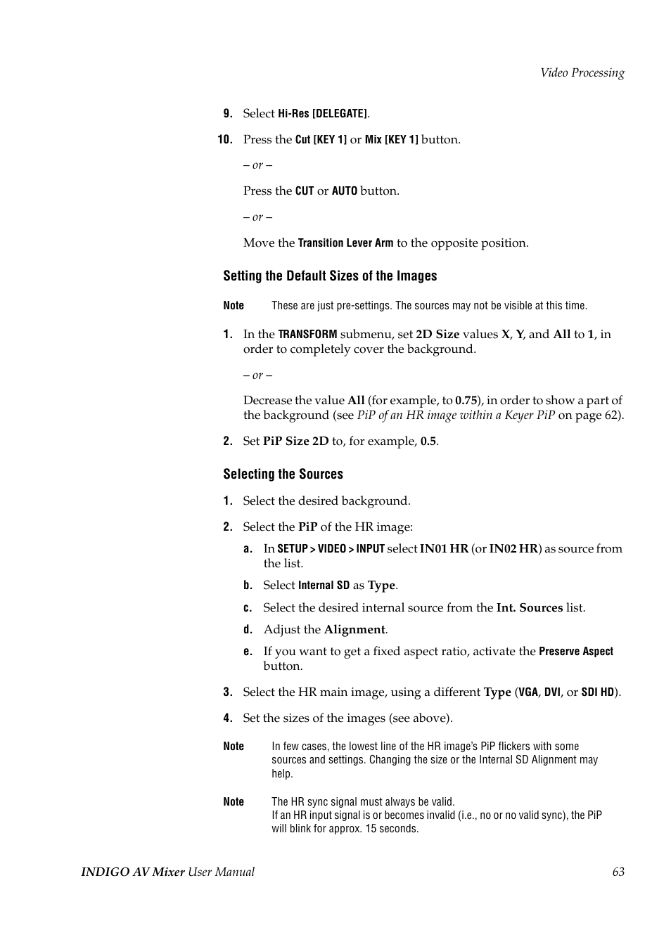 Grass Valley Indigo AV Mixer v.1.2.2 User Manual | Page 63 / 174