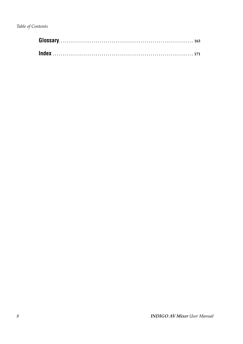 Grass Valley Indigo AV Mixer v.1.2.2 User Manual | Page 8 / 174