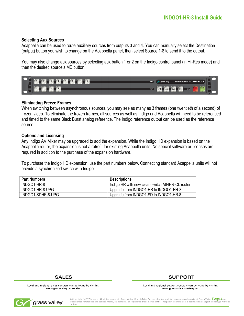 Grass Valley Indigo HD Expansion Solution User Manual | Page 4 / 4
