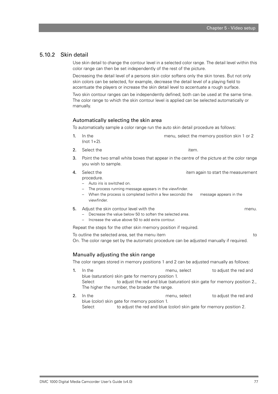2 skin detail | Grass Valley DMC 1000 v.12.4 User Manual | Page 77 / 176