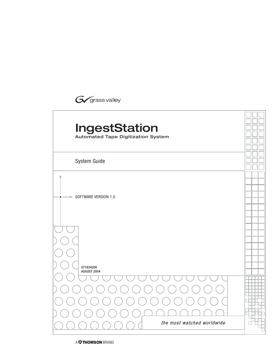 Ingeststation | Grass Valley IngestStation v.1.0 User Manual | Page 3 / 58