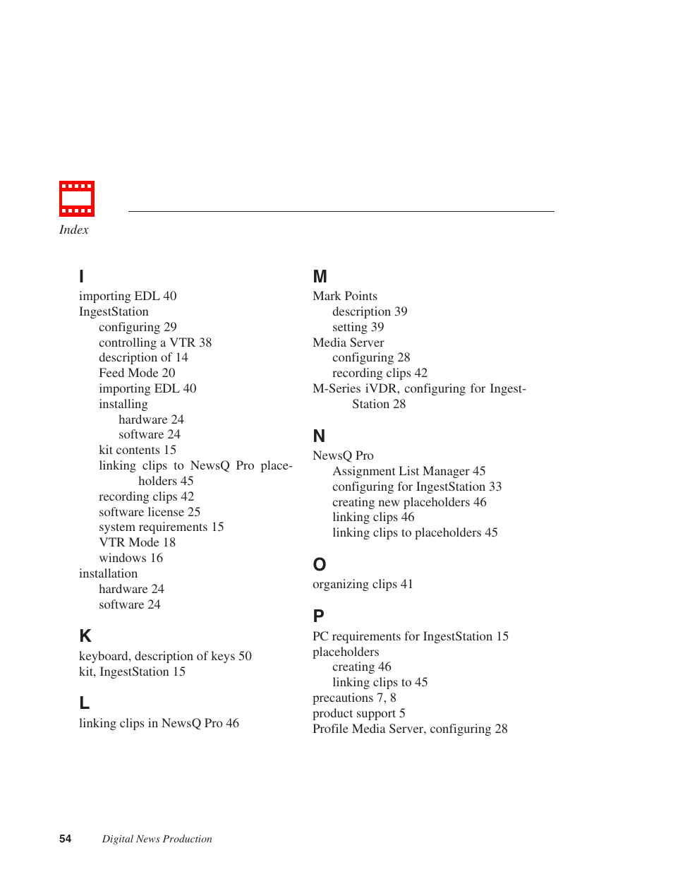 Grass Valley IngestStation v.1.0 User Manual | Page 56 / 58