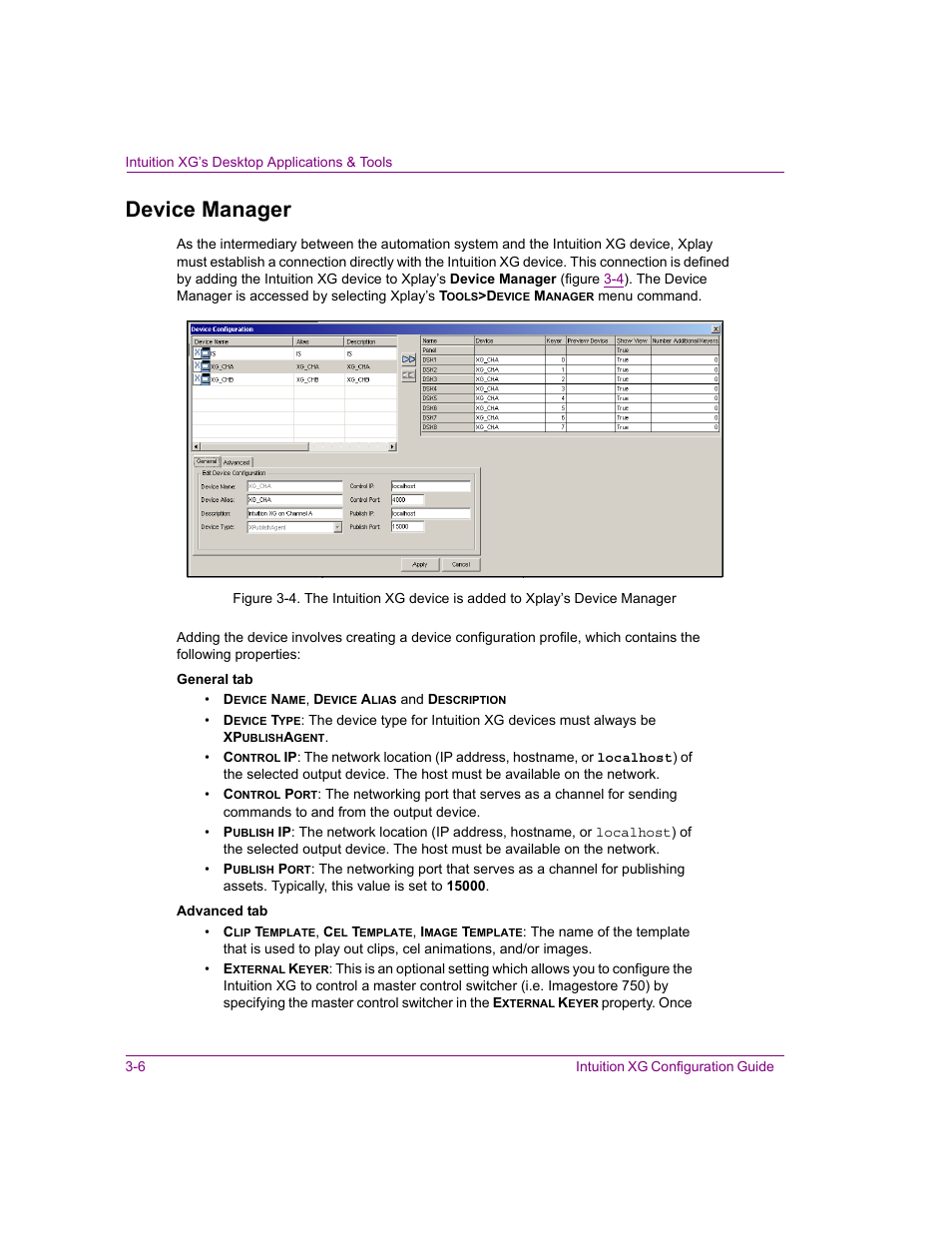 Device manager, Device manager -6 | Grass Valley Intuition XG v.5.0 User Manual | Page 39 / 111