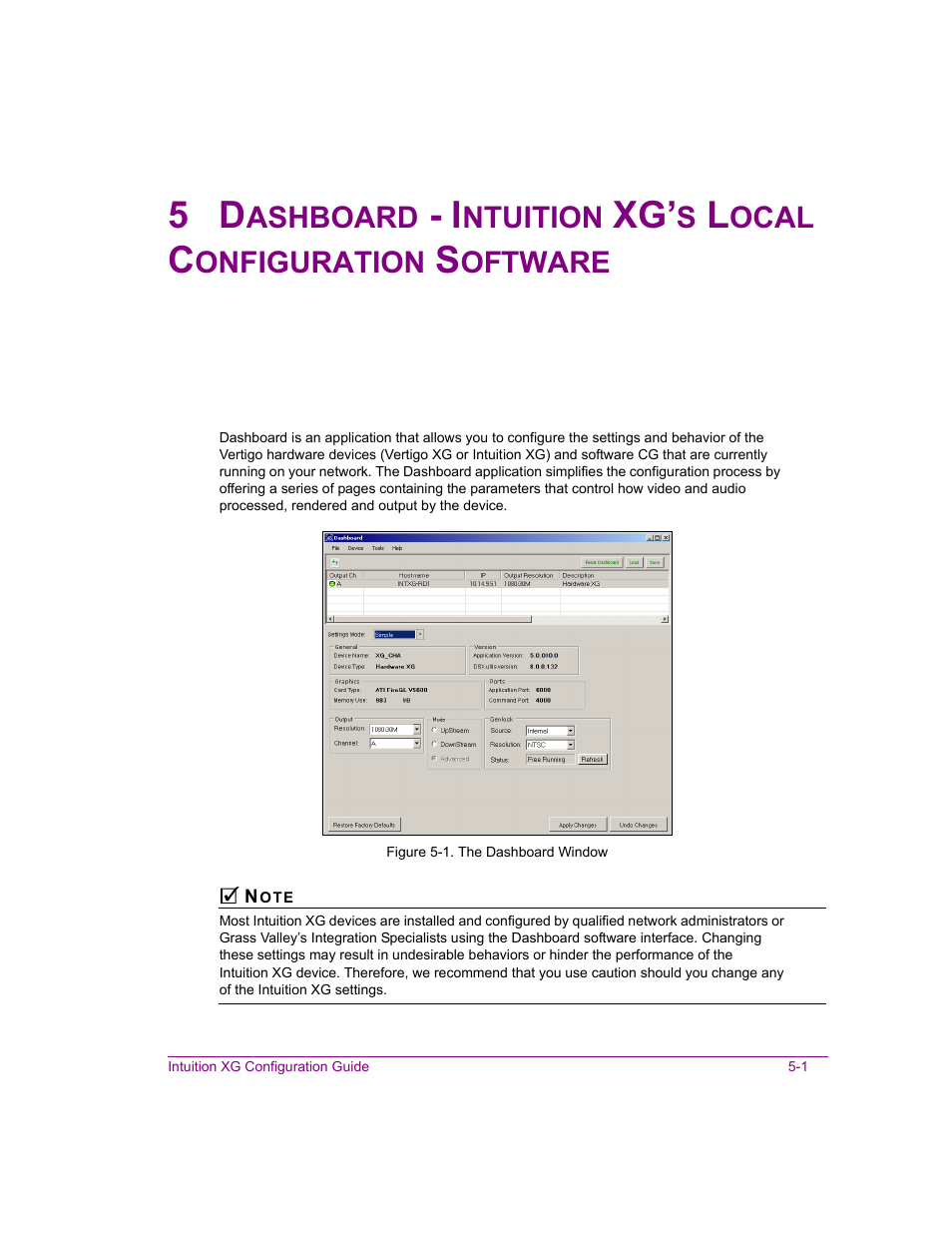 Intuition xg (see, Dashboard | Grass Valley Intuition XG v.5.0 User Manual | Page 64 / 111