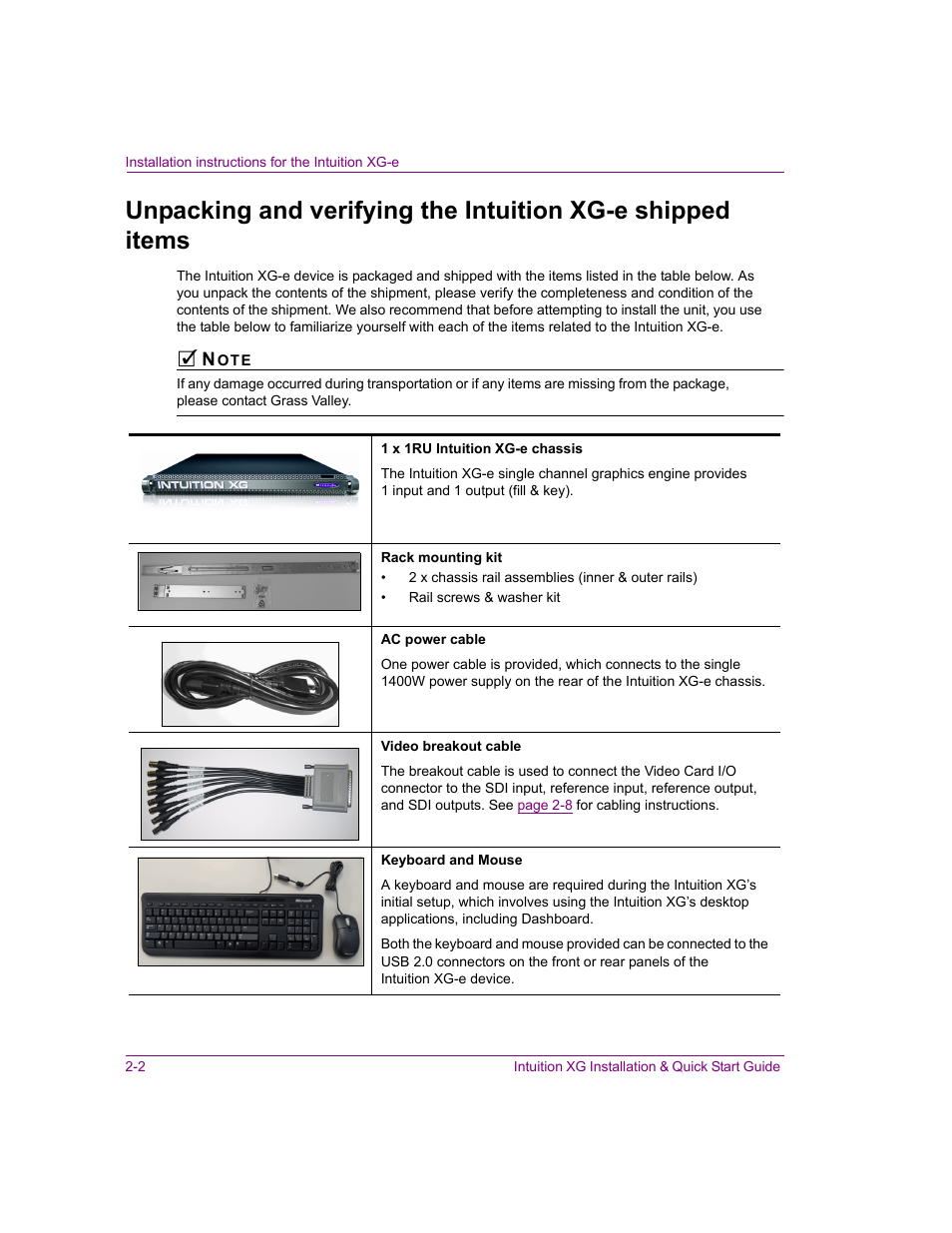 Grass Valley Intuition XG Installation v.5.0 User Manual | Page 31 / 61