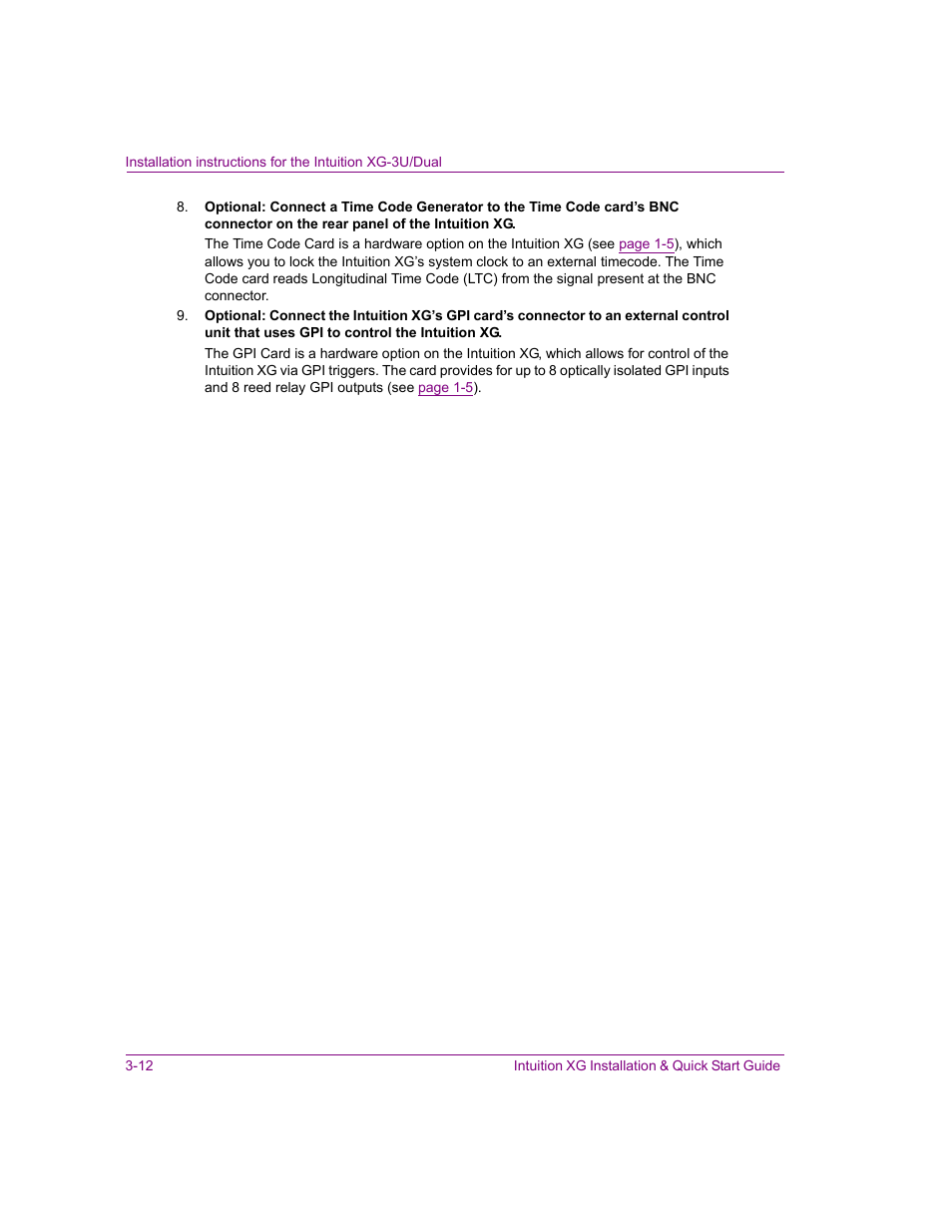 Grass Valley Intuition XG Installation v.5.0 User Manual | Page 51 / 61