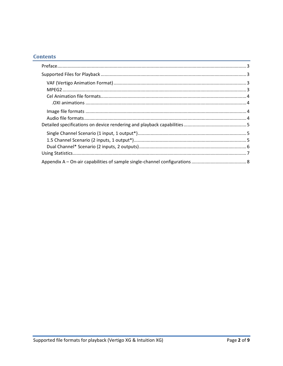 Grass Valley Vertigo XG User Manual | Page 2 / 9
