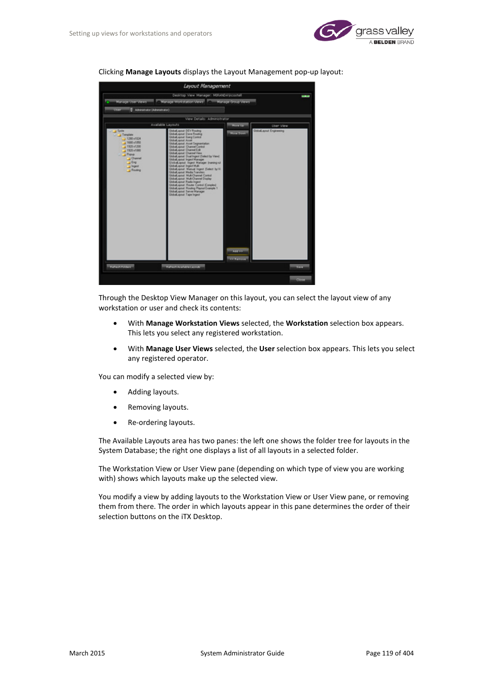 Grass Valley iTX System v.2.6 User Manual | Page 119 / 404