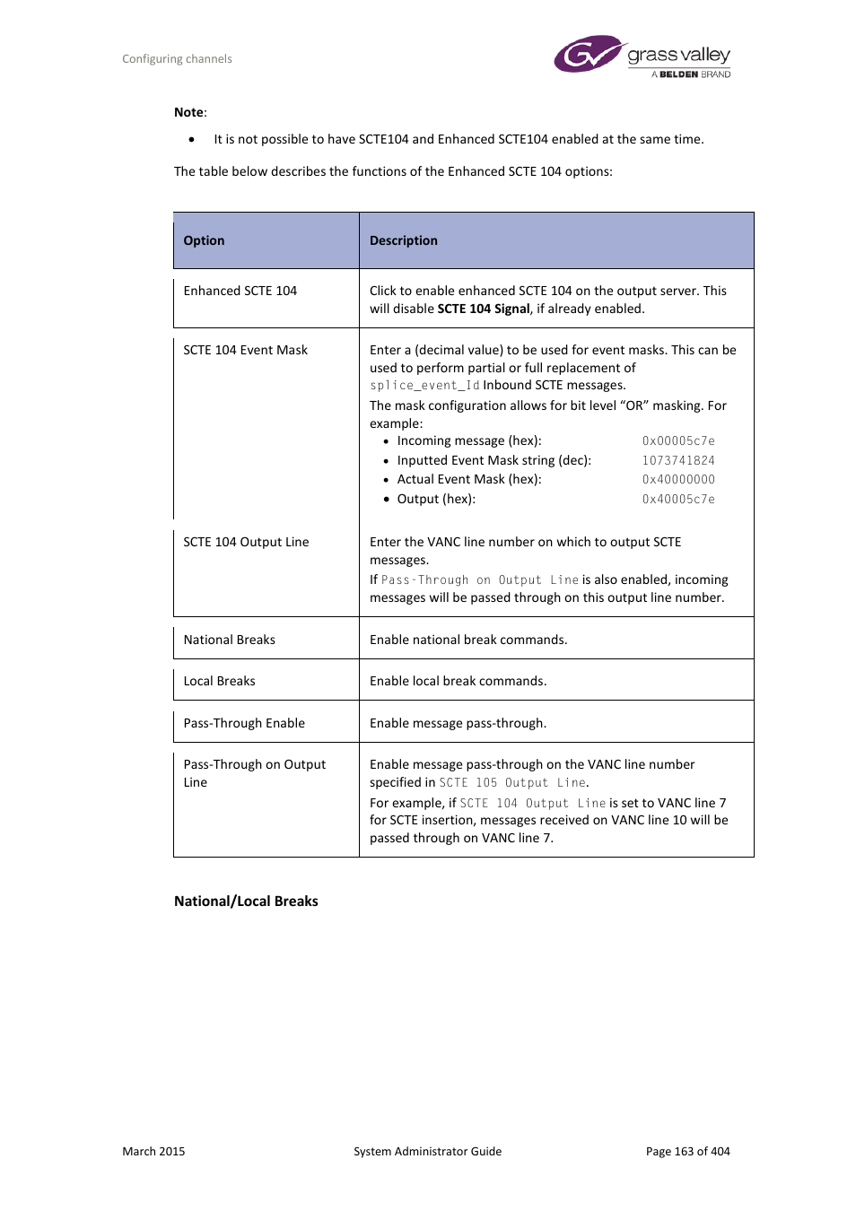 Grass Valley iTX System v.2.6 User Manual | Page 163 / 404