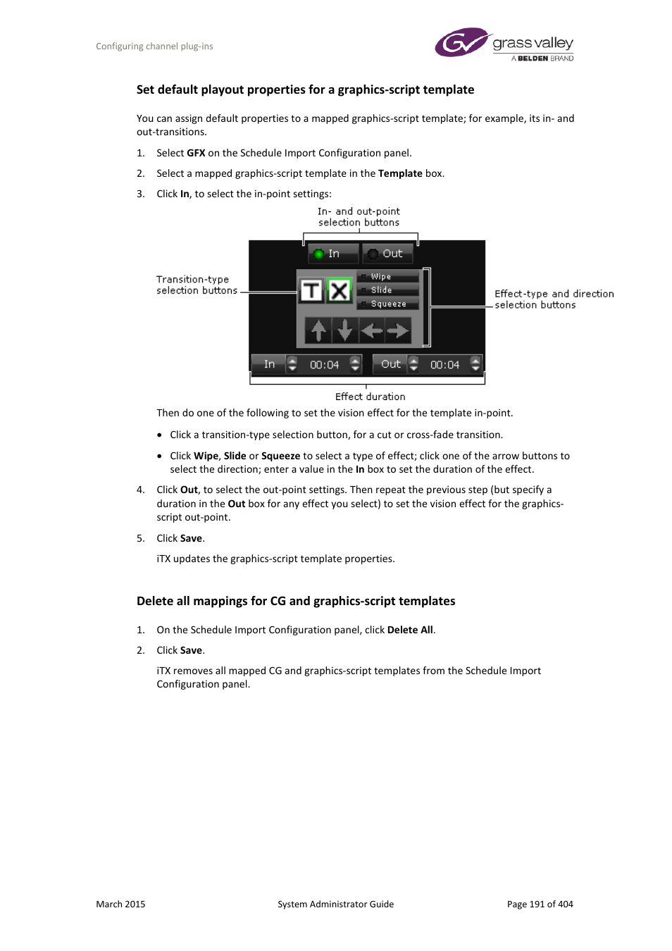 Grass Valley iTX System v.2.6 User Manual | Page 191 / 404