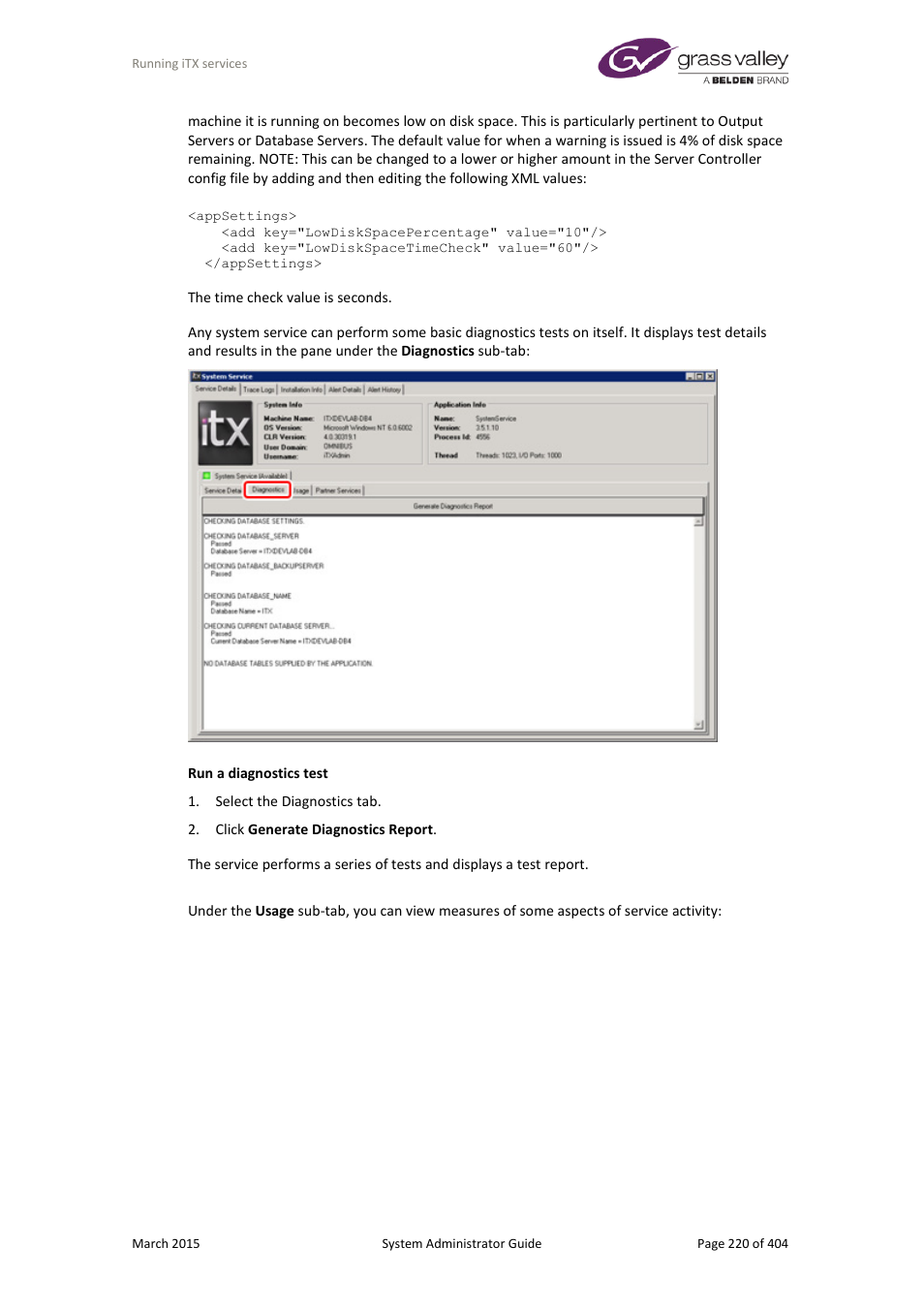 Grass Valley iTX System v.2.6 User Manual | Page 220 / 404