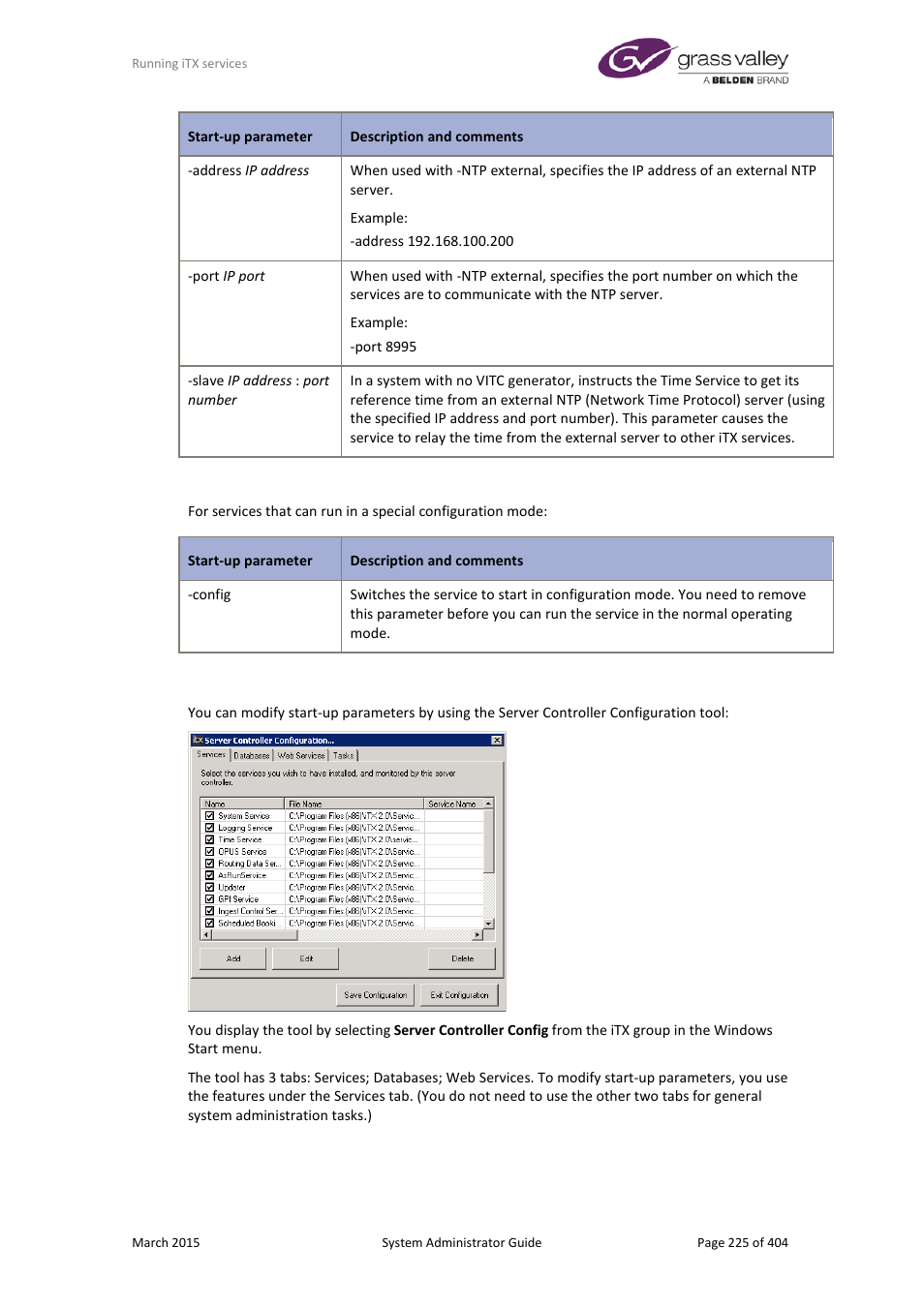 Grass Valley iTX System v.2.6 User Manual | Page 225 / 404