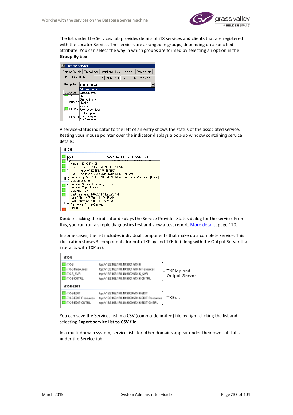 Grass Valley iTX System v.2.6 User Manual | Page 233 / 404