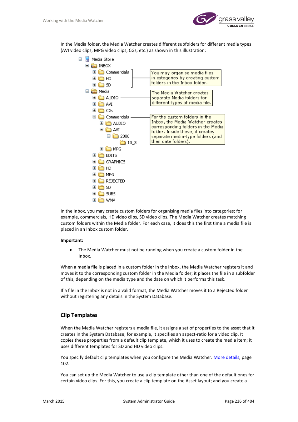 Clip templates, More details, E 236 | Grass Valley iTX System v.2.6 User Manual | Page 236 / 404