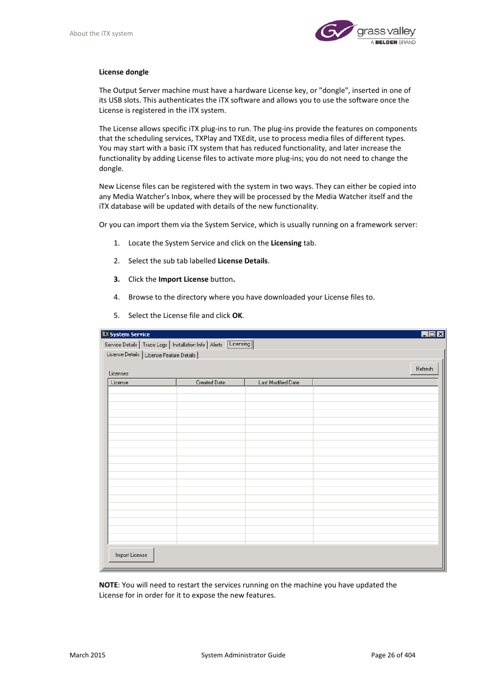 Grass Valley iTX System v.2.6 User Manual | Page 26 / 404