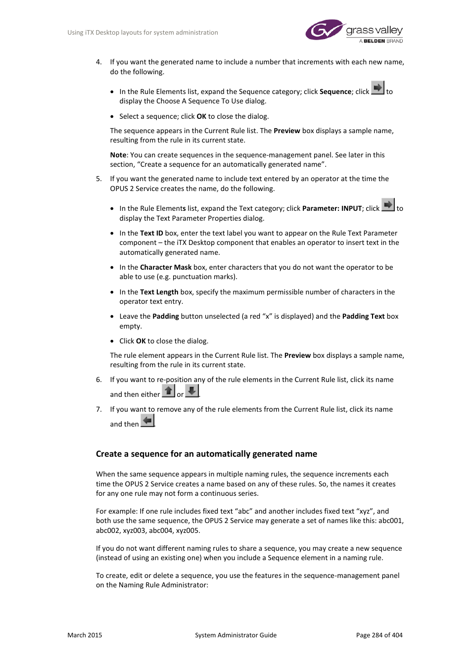 Grass Valley iTX System v.2.6 User Manual | Page 284 / 404