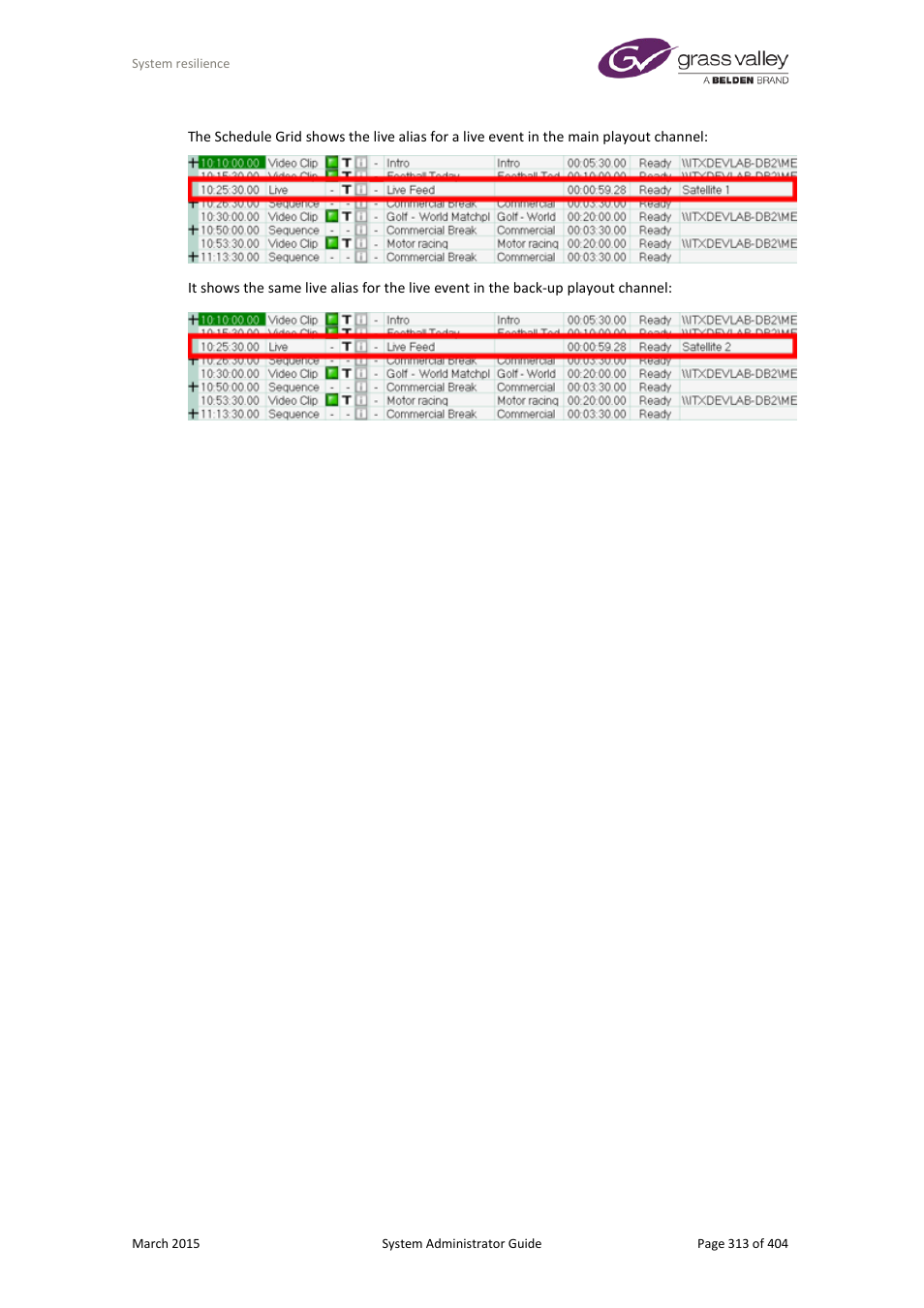 Grass Valley iTX System v.2.6 User Manual | Page 313 / 404