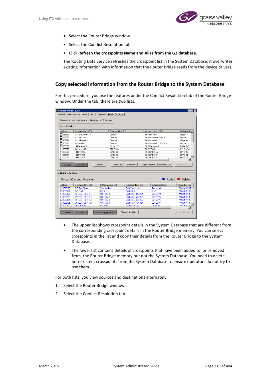 Grass Valley iTX System v.2.6 User Manual | Page 319 / 404