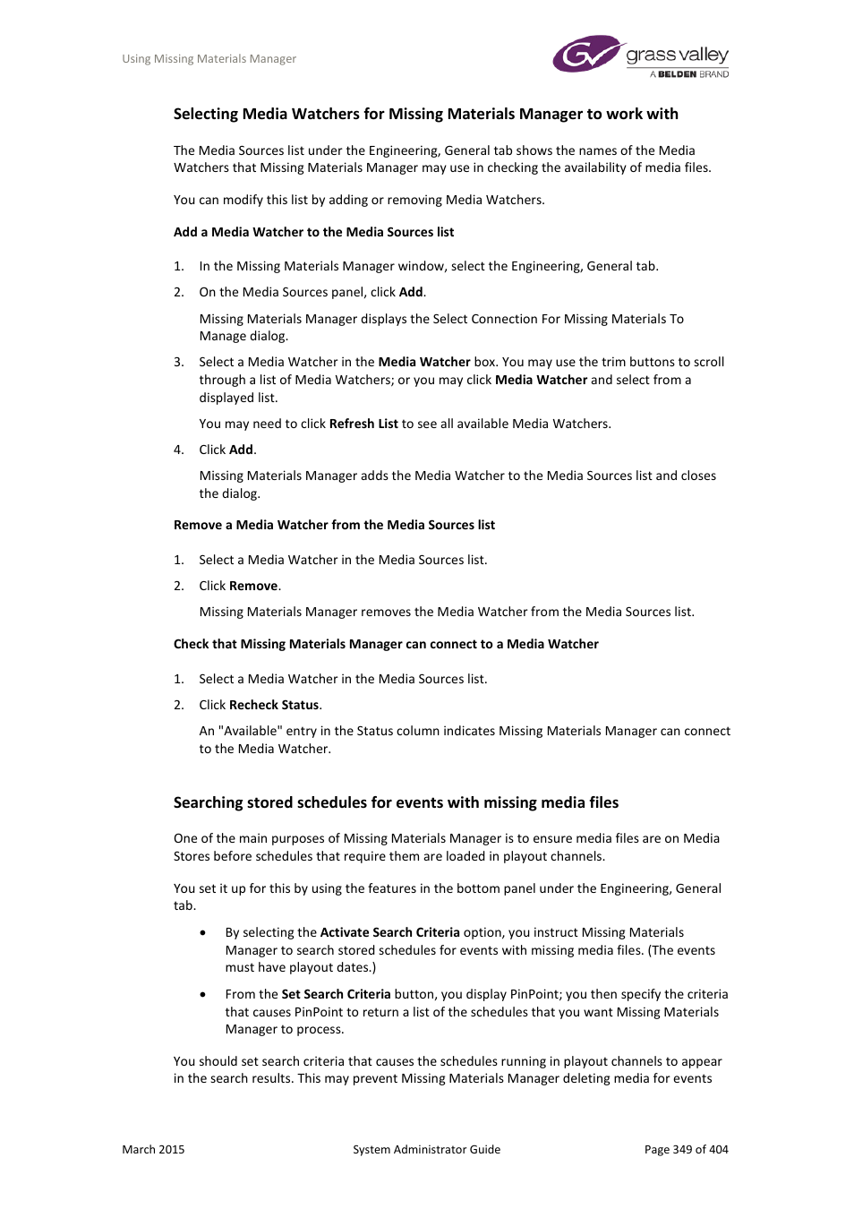 Grass Valley iTX System v.2.6 User Manual | Page 349 / 404