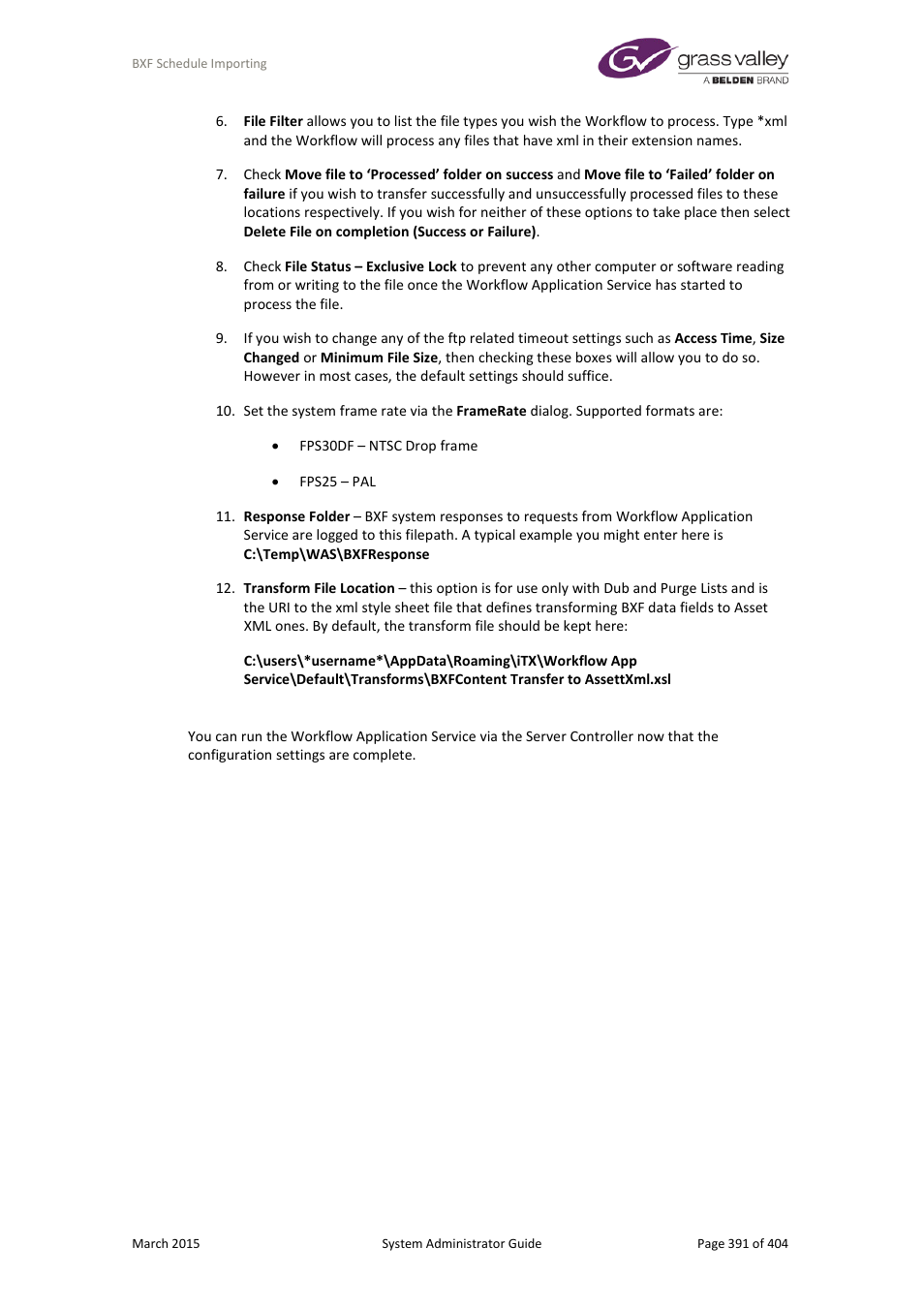 Grass Valley iTX System v.2.6 User Manual | Page 391 / 404