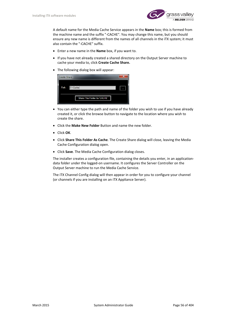Grass Valley iTX System v.2.6 User Manual | Page 56 / 404