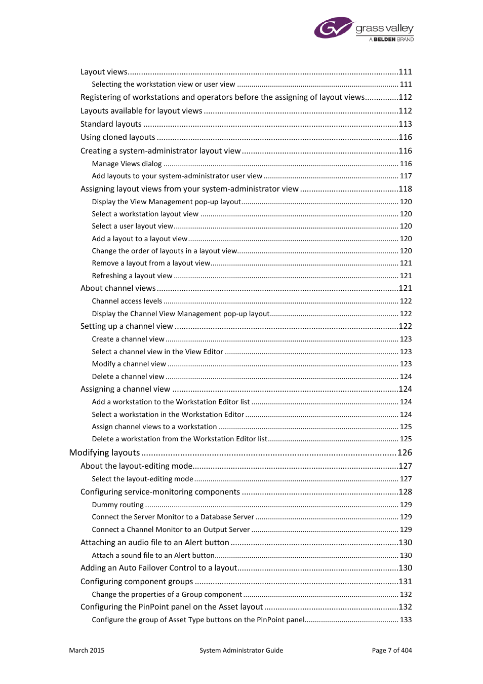 Grass Valley iTX System v.2.6 User Manual | Page 7 / 404