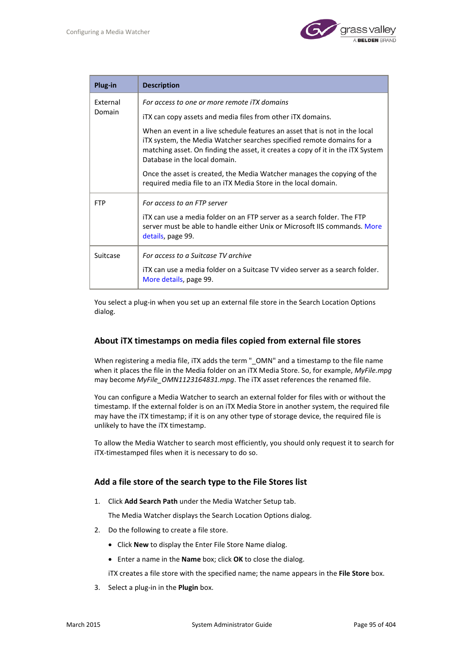 Grass Valley iTX System v.2.6 User Manual | Page 95 / 404