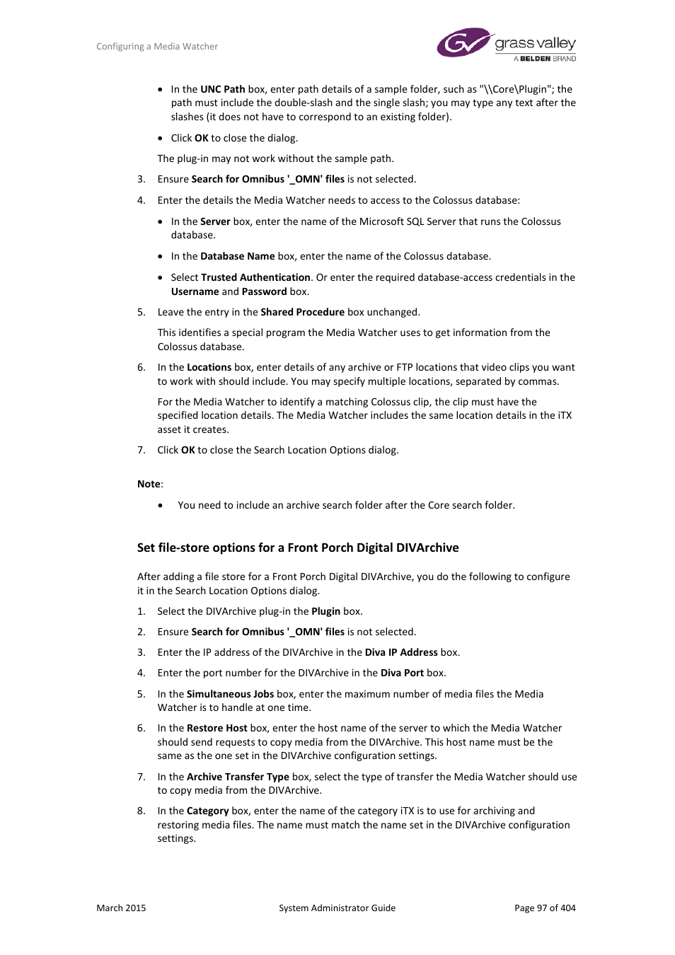 Grass Valley iTX System v.2.6 User Manual | Page 97 / 404