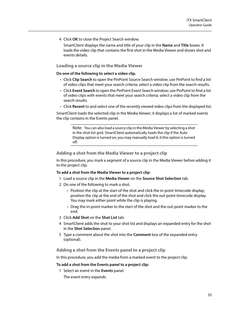 Loading a source clip in the media viewer | Grass Valley iTX SmartClient v.2.6 User Manual | Page 43 / 117