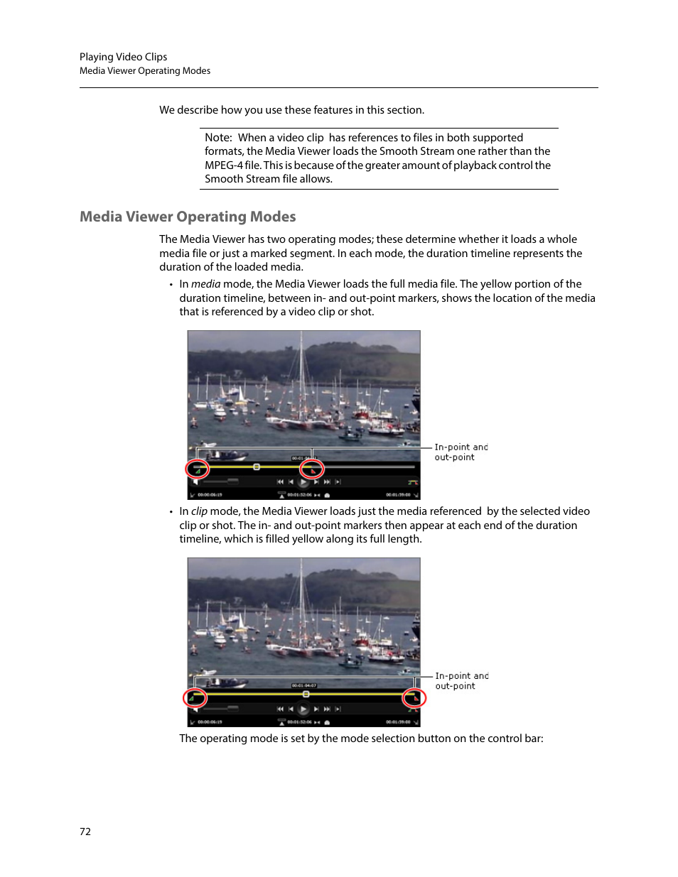 Media viewer operating modes | Grass Valley iTX SmartClient v.2.6 User Manual | Page 80 / 117