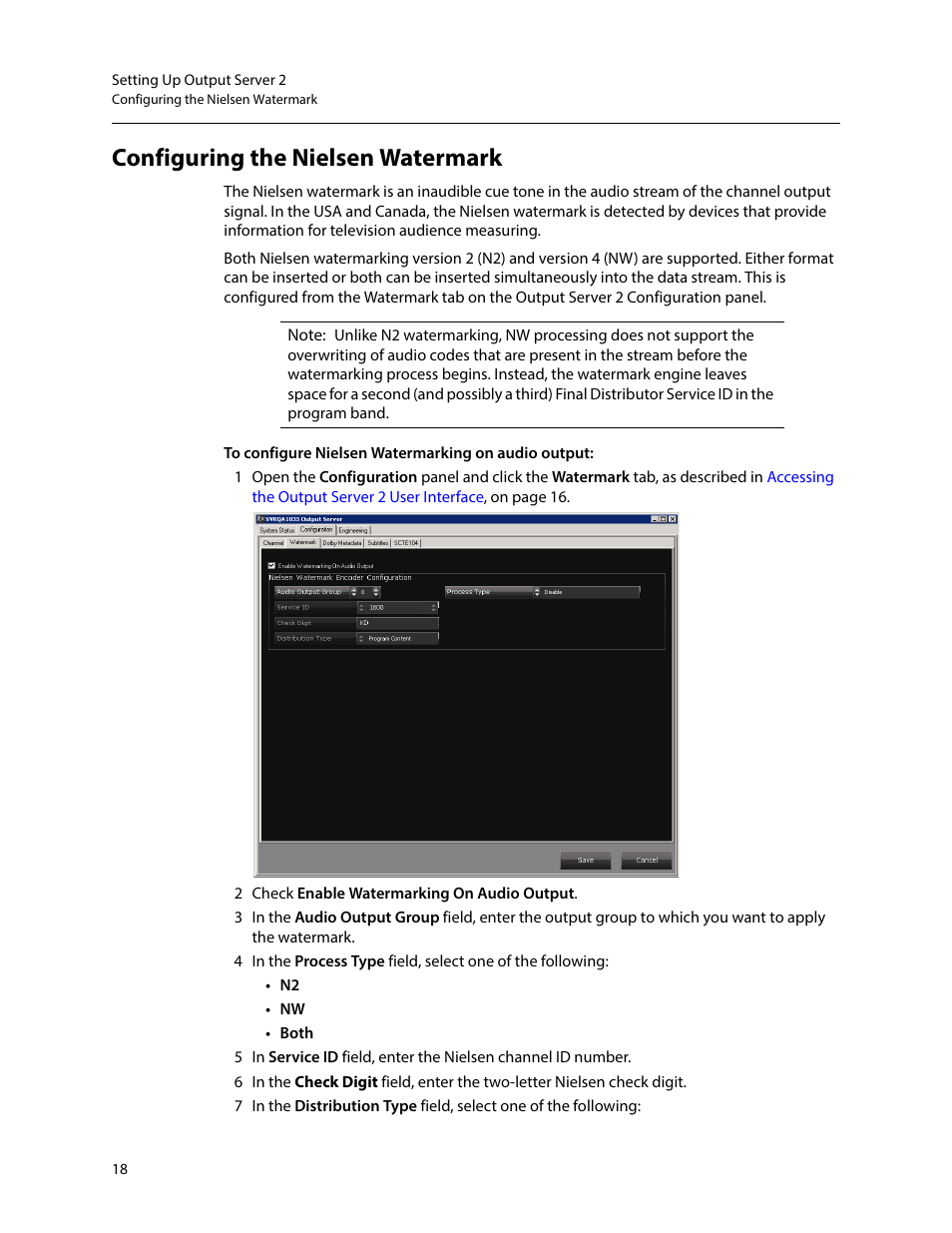 Configuring the nielsen watermark | Grass Valley iTX Output Server 2 v.2.5 User Manual | Page 22 / 39