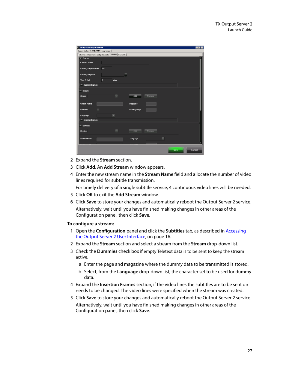 Grass Valley iTX Output Server 2 v.2.5 User Manual | Page 31 / 39